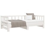 vidaXL Lit coulissant Blanc 2x(90x190) cm Bois de pin massif