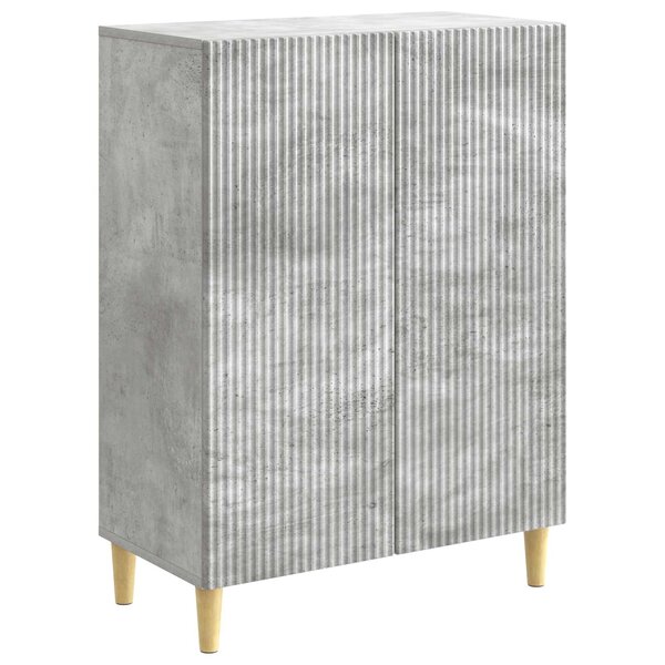 vidaXL Buffet Gris béton 66 x 34 5 x 90 cm Bois d'ingénierie