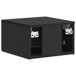 vidaXL Cabinet de chevet mural avec tiroir Noir 34 5 x 33 x 20 cm