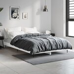 vidaXL Cadre de lit sans matelas blanc 120x190 cm bois d'ingénierie