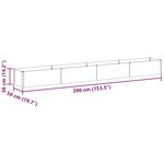 vidaXL Jardinière surélevée 390 x 50 x 36 cm Acier galvanisé