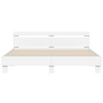 vidaXL Cadre de lit avec LED sans matelas blanc 160x200 cm