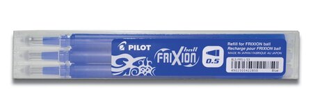 Set lot de 3 recharges frixion ball clicker (bls-fr5) bleu pilot