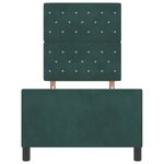 vidaXL Cadre de lit avec tête de lit Vert foncé 80 x 200 cm Velours