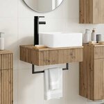 vidaXL Basin de lavage mural Chêne artisanal 53 x 35 x 39 cm