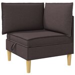 vidaXL Canapé modulaire avec rangement 6 Pièces Marron foncé Tissu