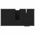 vidaXL Ensemble de mobilier de salle de bain 3 Pièces Chêne noir