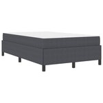 vidaXL Cadre de lit avec matelas Gris foncé 120 x 190 cm tissu
