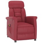 vidaXL Fauteuil de massage Rouge bordeaux Similicuir