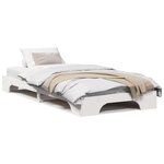 vidaXL Cadre de lit Blanc Bois de pin massif Simple Design minimaliste