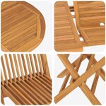 vidaXL Ensemble de salle à manger pour jardin 7 Pièces Marron