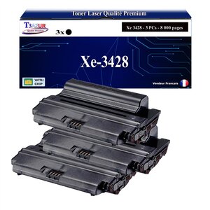 T3AZUR -3x Toners compatibles avec Xerox Phaser 3428  3428D  3428DN - Noir