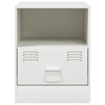 vidaXL Tables de chevet 2 Pièces blanc 34 5x39x44 cm acier