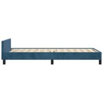 vidaXL Cadre de lit avec tête de lit Bleu foncé 100x200 cm Velours