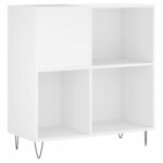 vidaXL Armoire à disques blanc 84 5x38x89 cm bois d'ingénierie