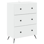 vidaXL Armoire à tiroirs Blanc 66 x 34 5 x 90 cm Bois d'ingénierie