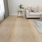 vidaXL Dalles de plancher autoadhésives 55 Pièces PVC 5 11 m² marron