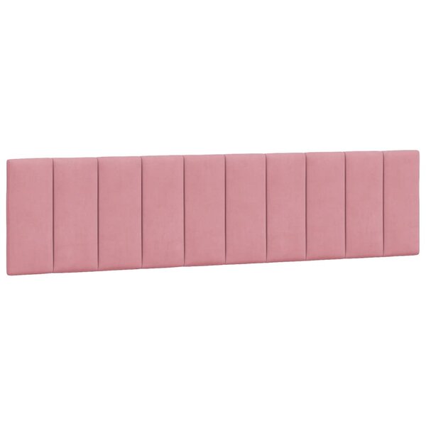 vidaXL Coussin de tête de lit rose 200 cm velours