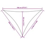 vidaXL Voile d'ombrage noir 7x5x5 m 100   polyester oxford