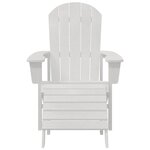 vidaXL Chaise Adirondack Blanc 74 x 82 x 92cm Plastique
