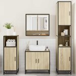 vidaXL Ensemble de meubles de salle de bain 4 Pièces chêne sonoma