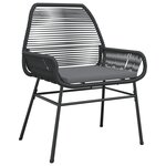vidaXL Ensemble de salle à manger de jardin 5 pièces avec coussins Noir Rattan Poly