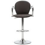 vidaXL Tabourets de bar avec accoudoir lot de 2 marron similicuir