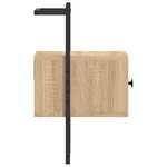 vidaXL Table de chevet murale 2 Pièces chêne sonoma 35x30x51 cm