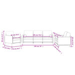 vidaXL Ensemble de canapés 3 Pièces avec coussins gris clair velours