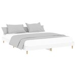 vidaXL Cadre de lit sans matelas blanc 120x200 cm bois ingénierie