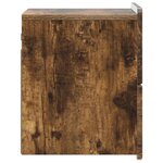 vidaXL Cabinet de chevet mural Chêne fumé 33 x 34 5 x 43 cm