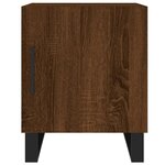 vidaXL Table de chevet chêne marron 40x40x50 cm bois d’ingénierie