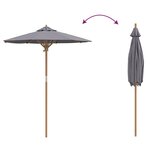 vidaXL Parasol de jardin Gris foncé 180 x 180 x 230 cm Bambou