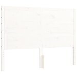 vidaXL Cadre de lit avec tête de lit blanc 140x190 cm bois massif