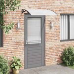 vidaXL Auvent de porte Noir et transparent 120x75 cm PC