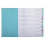 Trieur Harmonika Avec Élastiques 7 Compartiments Aquarel - A4 - Couleurs Assorties - X 8 - Exacompta
