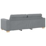 vidaXL Ensemble de Canapés avec coussin avec oreiller Gris tissu