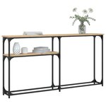 vidaXL Table console chêne sonoma 145x22 5x75 cm bois d'ingénierie