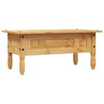 vidaXL Table basse Pin mexicain Gamme Corona 100 x 55 x 44 cm