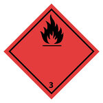 Étiquette polypropylène pour transport liquides inflammables