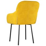 vidaXL Chaises à manger lot de 2 Jaune Velours