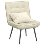 vidaXL Chaise de relaxation crème 64x74x84 cm velours