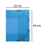 10 Chemises à élastique 3 rabats Polypropylène Crystal Colours A3 Coloris aléatoires EXACOMPTA