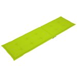 vidaXL Chaise de terrasse avec repose-pied et coussin Acacia solide