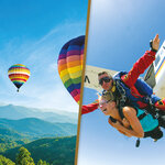 SMARTBOX - Coffret Cadeau - Saut en parachute et vol en montgolfière -