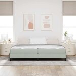 vidaXL Lit boxspring avec matelas Gris clair 200 x 200 cm Velours