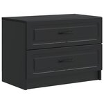 vidaXL Cabinet de chevet Noir 62 x 34 5 x 44 5 cm Bois d'ingénierie