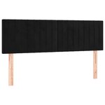 vidaXL Têtes de lit 2 Pièces Noir 72x5x78/88 cm Velours