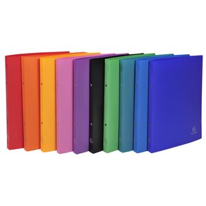 Classeur 2 anneaux 15mm polypropylène OPAK A4 Coloris Aléatoire x 20 EXACOMPTA