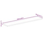 vidaXL Dessus de table 160x40x2 5cm rectangulaire bois massif récupéré